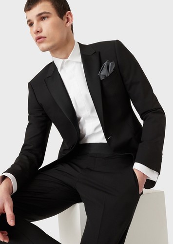 New With Tags Emporio Armani Cotton Modern-Fit Tuxedo Shirt 43EU/17US $425.00 - Picture 6 of 12