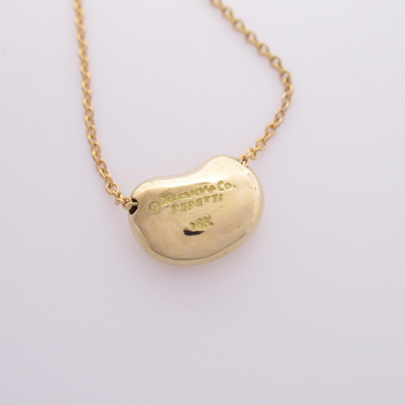 TIFFANY＆CO Bean Necklace 18K Yellow Gold 750YG Used P… Gem