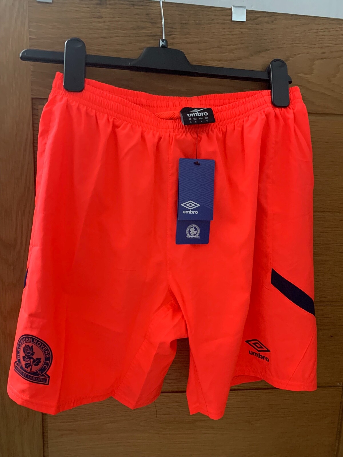 BLACKBURN ROVERS  2019-2020 FOOTBALL SHORTS TRAINING UMBRO ORIGINAL Orange NWT