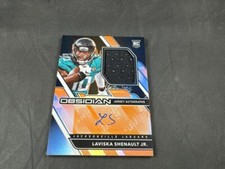 2020 PANINI OBSIDIAN FOOTBALL LAVISKA SHENAULT JR ROOKIE ORANGE PATCH AUTO 70/99