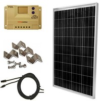 Windynation Complete Solar 100 Watt Panel Kit: 100w Solar Panel + 20a Lcd Displa on sale Windynation Complete Solar 100 Watt Panel Kit: 100w Solar Panel + 20a Lcd Displa on sale