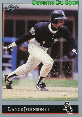 237 LANCE JOHNSON CHICAGO WHITE SOX BASEBALL CARD LEAF 1992