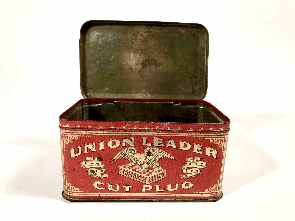 Antique UNION LEADER Cut Plug Tin || EMPTY | eBay