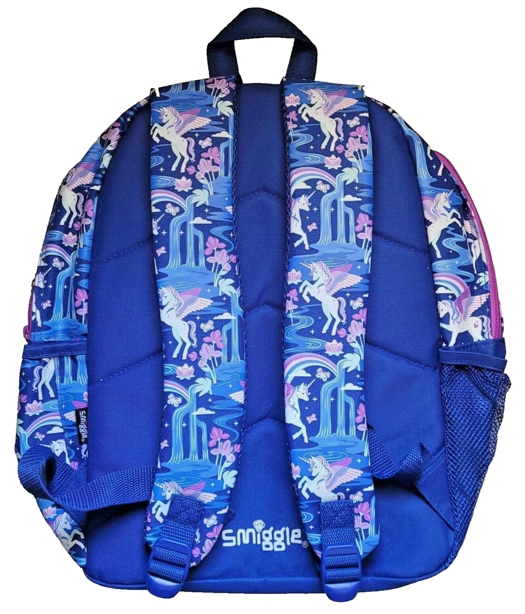 Smiggle Children's School bag with laptop pocket- Blue- Unicorn