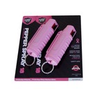 2 Pack Streetwise 18 Pepper Spray 1/2 oz MOLDED KEYCHAIN Self Defense - PINK — photo 2