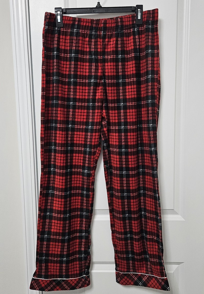 NWT Fleece Pajama Set Stillwater Supply Co Women's Lg Red Black