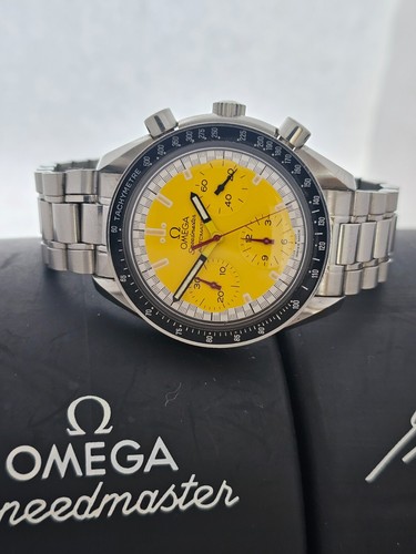 OMEGA Speedmaster Chrono Micheal Schumacher Yellow Watch - 3510.12.00 - Picture 4 of 24