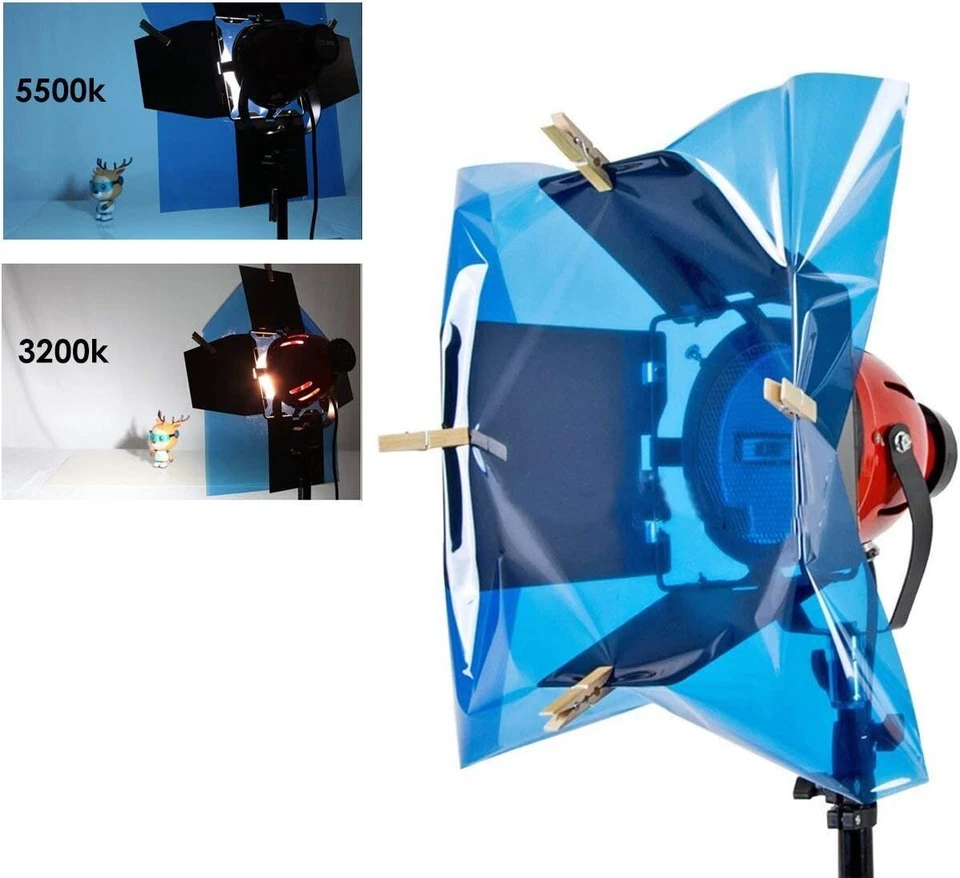 Color Correction Gel Filter 4 Pack 16x20 inch Blue Photography Gel Sheet - Image 4 of 4