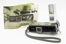 Minolta 16 Ps Sub-Miniature 16mm Film Spy Camera w/Minolta Duofit S Flash, EX