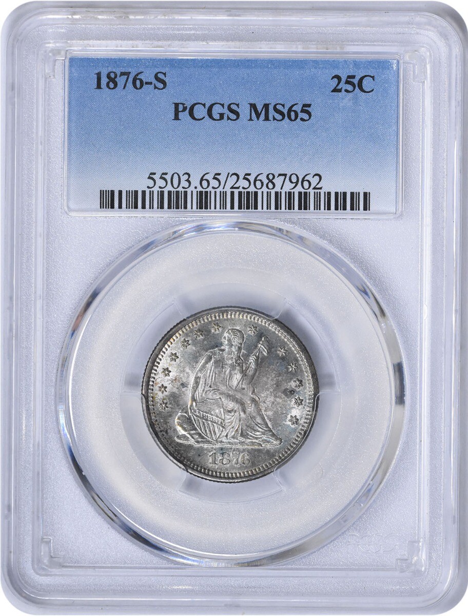 1876-S Liberty Seated Silver Quarter MS65 PCGS | eBay