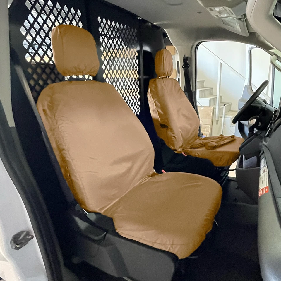 Juego de funda de asiento delantera Ford Transit 150 250 350 350HD 2018 2019 2020 2021 SC276SD Foto 4 de 4