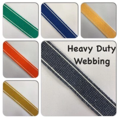HEAVY DUTY WEBBING / STRAPPING - Handles, bag making, crafts - lots of colours
