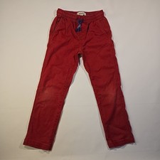 Mini Boden Kids 8Y 128cm Red Cord Pull On Pants Elastic Waist Blue Drawstring