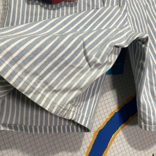 Pantalones Cortos De Colección Años 80 Denim Rayas Nogal 34 Cintura Alta Ferrocarril Calce Suelto EE. UU. - Imagen 14 de 14