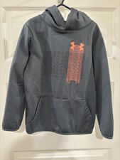 Under Armour Long Sleeve gray Graphic Hoodie Youth Size Small