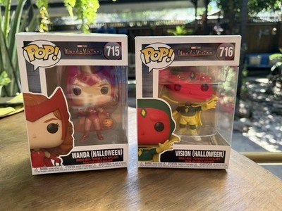 Funko Pop! WandaVision Halloween Wanda #715 & Vision #716 Vinyl 2-Pack