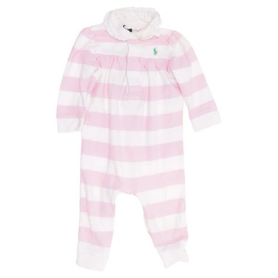 Ralph Lauren, Strampler, Größe: 74, Pink/Weiß, Baumwolle, Streifen, Mädchen #5GC