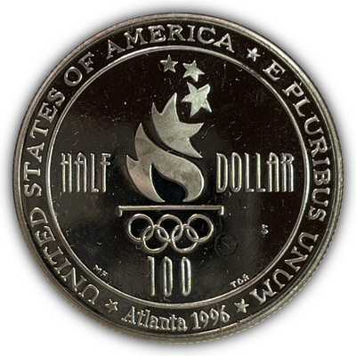 1996-S Atlanta Olympics Women's Soccer Half Dollar Clad Proof PF