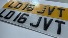 2 x 3D Gel Carbon Fibre NUMBER PLATES SHOW PLATES Brickwork Design