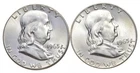 Choice Unc 1963 P+D Franklin Half Dollar Gem BU Collection Lot Set *9262