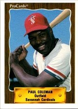 Paul Coleman 1990 CMC #842 Savannah Cardinals