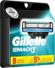 Gillette Mach3 Razor Blade Refills, 8 Cartridges