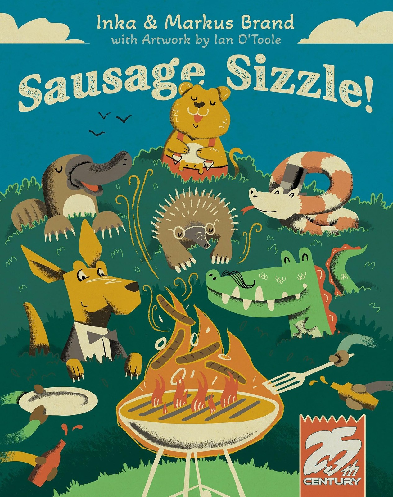 25th Century Games Sausage Sizzle, Press Your Luck Dice Rolling Game Featuring A