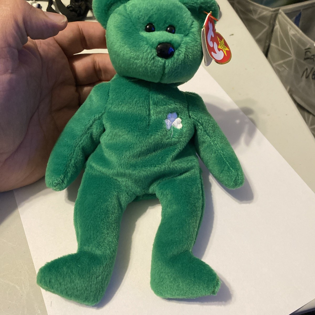 Ty Beanie Baby Erin The Bear 1997 Retired Plush Toy Rare With