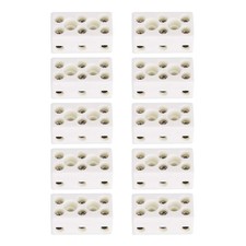10PCS 3 Way Ceramics Terminal Blocks High Temp Porcelain Ceramic Connectors 1...