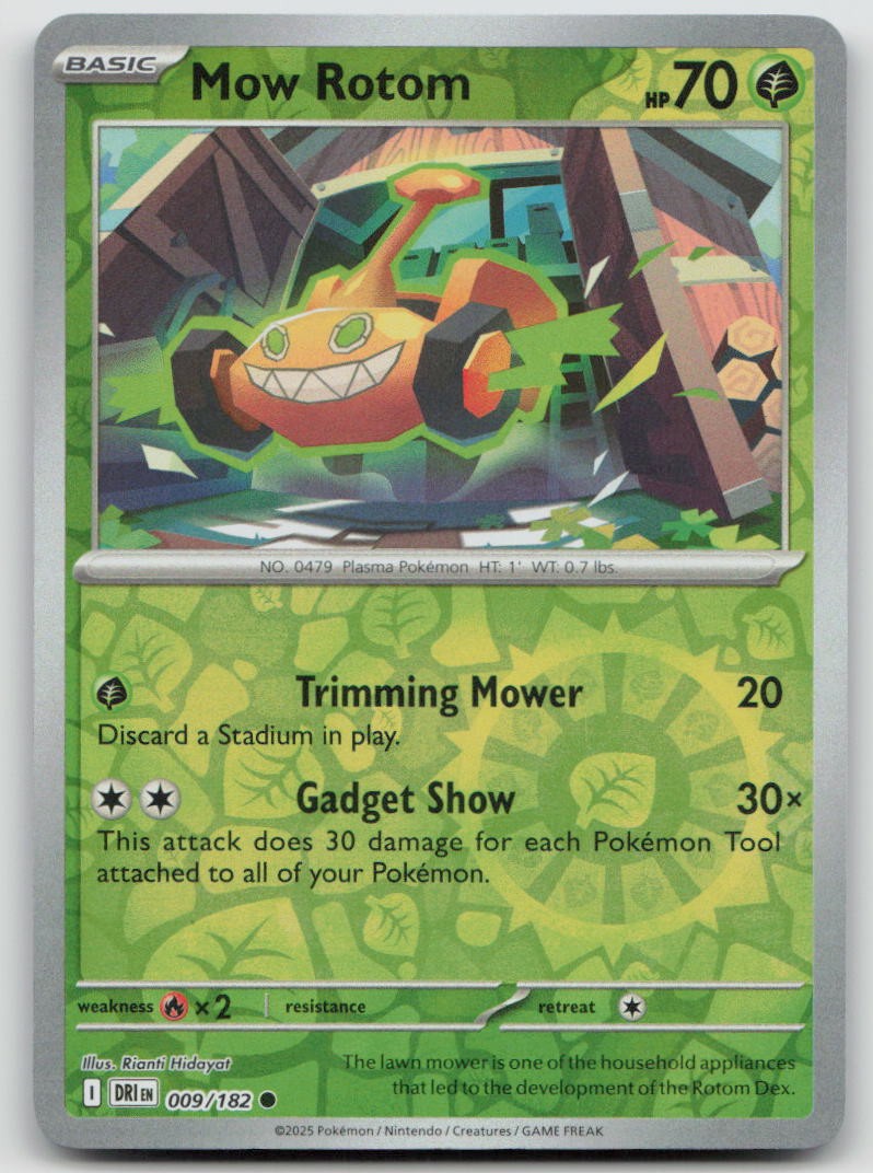 Mow Rotom 009/182 Common Destined Rivals Pokemon Reverse Holo NM