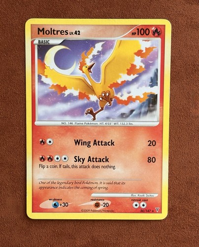 Pokémon TCG Moltres 36/147 Supreme Victors Rare 2009 Platinum
