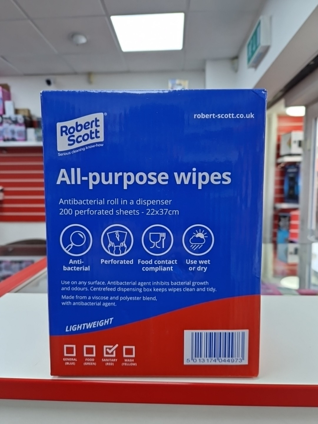 Robert Scott All-Purpose Antibacterial Cleaning Cloths Red Pack of 200