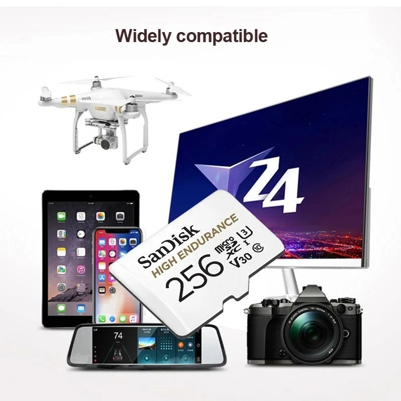 SanDisk High Endurance Micro SD Memory Card 32GB 64GB 128GB 256GB V30 C10 CCTV - Image 2 of 4