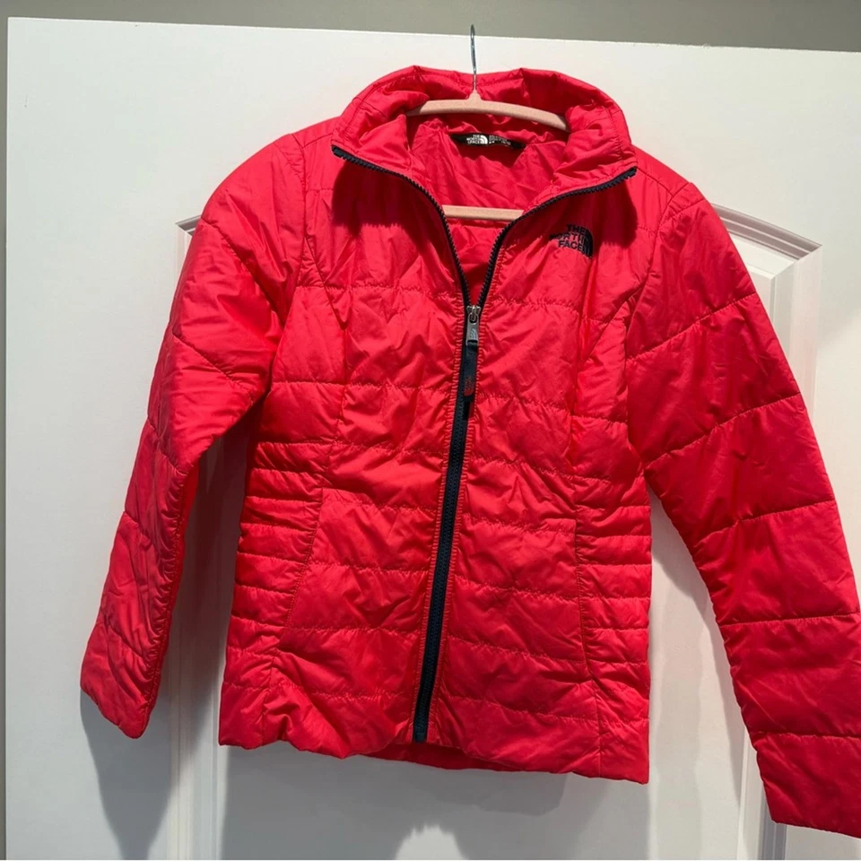 Chaqueta acolchada The North Face rosa y azul marino niñas M-10/12 Foto 3 de 4