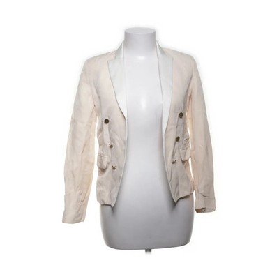 Mango Suit, Blazer, Größe: XS, Beige/Weiß, Damen #aPr