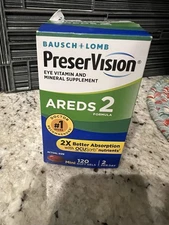 PreserVision AREDS 2 Eye Vitamin & Mineral Supplement - 120 SOFT GELS- EXP: 2026