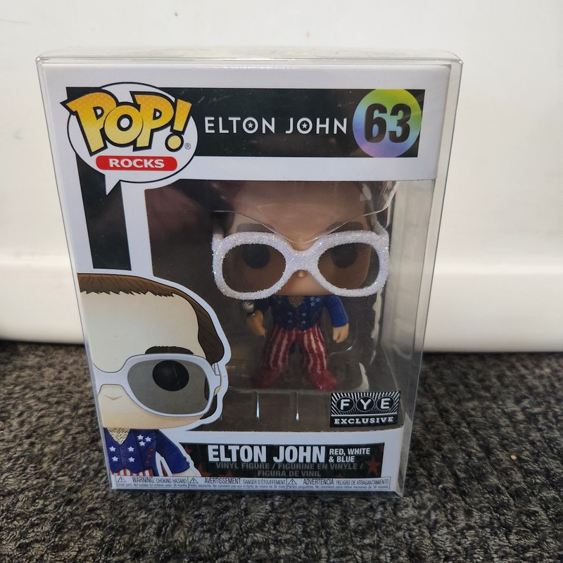 Funko Pop! Vinyl: Elton John - Red, White, & Blue #63 w/ Protector 