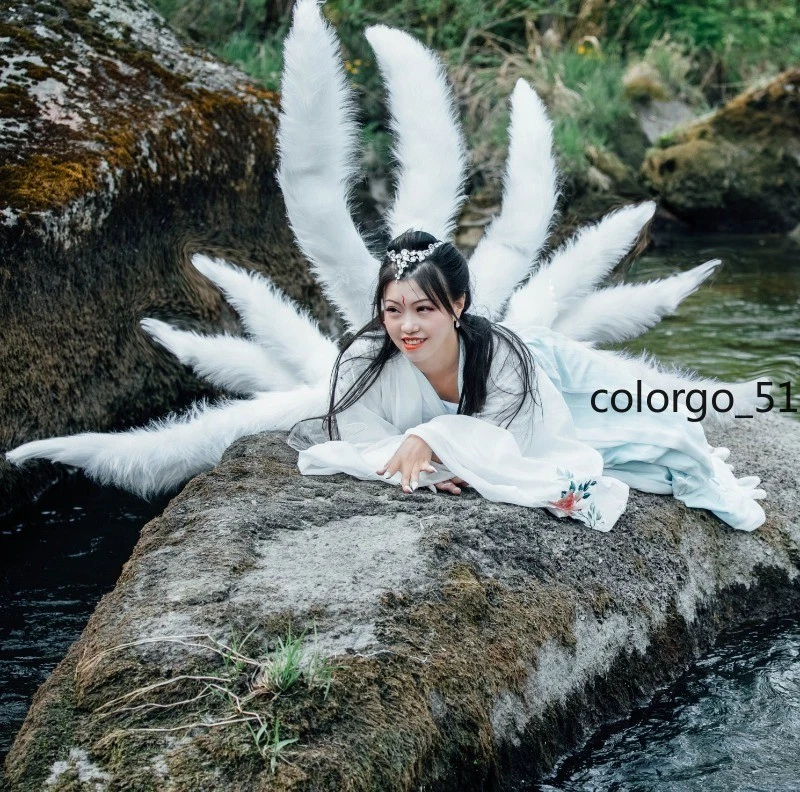 League of Legends Cola de Arma Cosplay utilería juego de ropa Halloween espectáculo vertical Foto 3 de 4