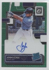 2022 Panini Donruss Optic Green Mojo Prizm 86/88 Josh Lowe #RRS-JL Auto 0h29