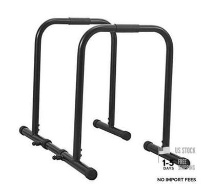Dip Station Functional Heavy Duty Dip Stands Fitness Workout Dip bar Black