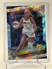 2025 Panini Prizm WNBA Angel Reese Silver Cracked Ice Prizm #92 Chicago Sky