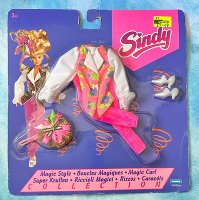 1995 Sindy Fashion Doll Magic Style Collection Outfit - rosa Hosenanzug