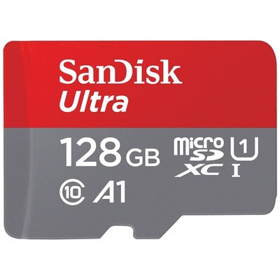 SanDisk 128GB Ultra microSDXC Karte + SD Adapter, Speicher 128GB, schwarz 