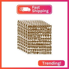 Alphabet Stickers - 1'' Inch Brown Letter Stickers, Self-Adhesive, Vinyl, Mailbo
