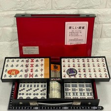 Vintage Mizuno Maruichi Mahjong Set Red Case Japanese Tiles Retro Complete
