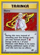 Slightly Played, English - 1 x Pokemon Blaine - 17/132 - Holo Rare - Unlimited E