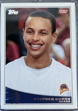 Topps 2009-2010 Steph Curry #321 Rookie Card Golden State Warriors Reprint (RC). rookie card picture
