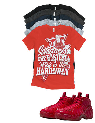 Custom Shirt to Match Foamposite Gym Red The Easiest Way T-shirt  SneakerPenny