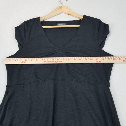 Vestido Toad&Co Mujer XL Negro Rosemarie Tencel Lyocell Algodón Orgánico Elástico - Imagen 6 de 8