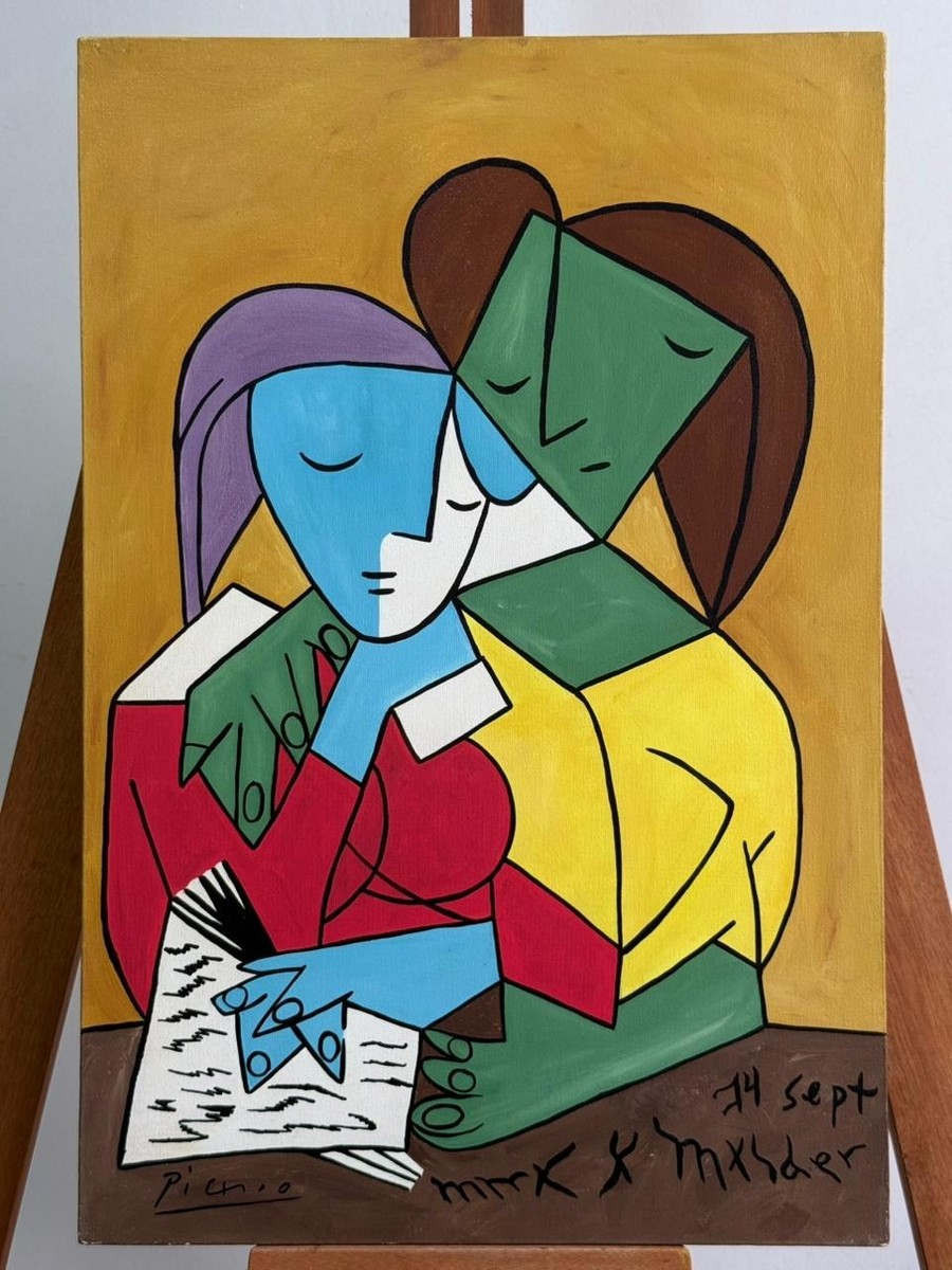 Pablo Picasso Oil Painting on canvas Sealed Antique Unframed